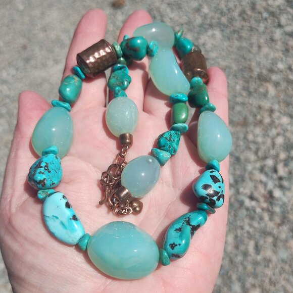 Jay King Jewelry - Jay King DTR mine finds Turquoise Gemstone Copper necklace  stunning